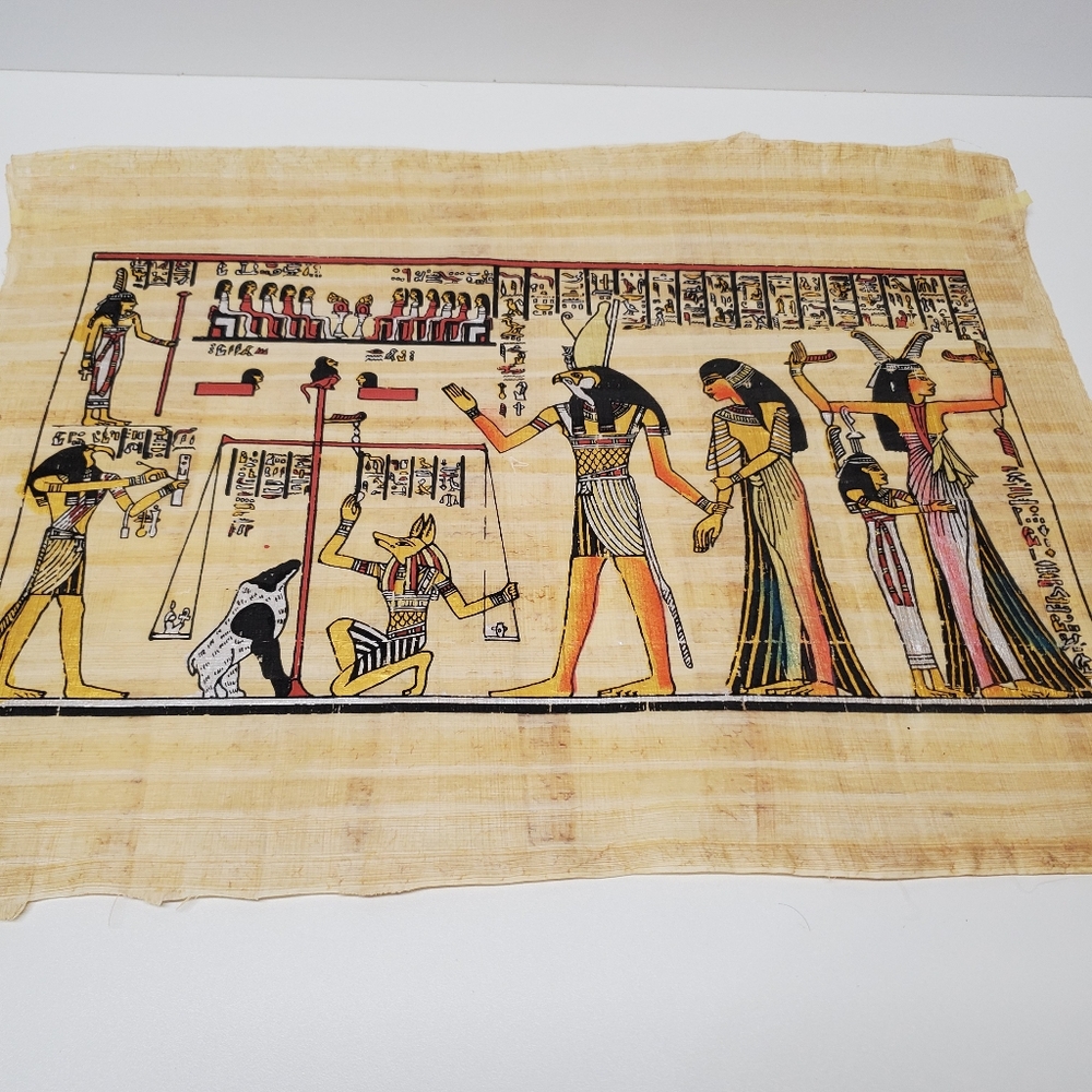 Authentic Egyptian papyrus paper 📜 with certificate Ancient Egyptian print